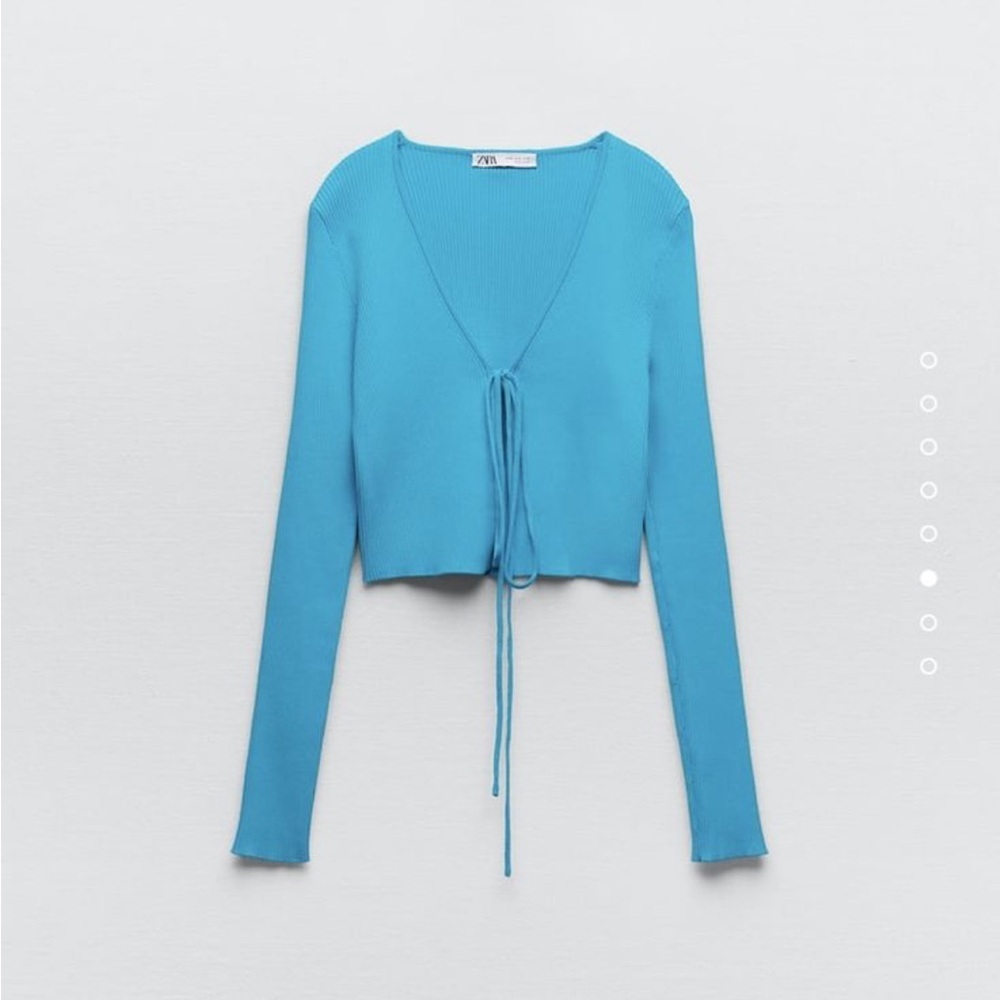 Zara Women's Sky Blue Crop Top